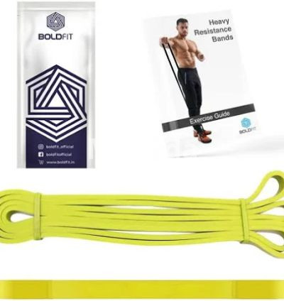 Boldfit Heavy Resistance Band Yellow 3–7kg Natural Rubber Exercise Band