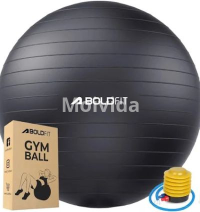 Boldfit Gym Ball for Exercise – 55cm Anti-Burst Fitness Ball with Foot Pump for Yoga, Pilates & Balance Training
