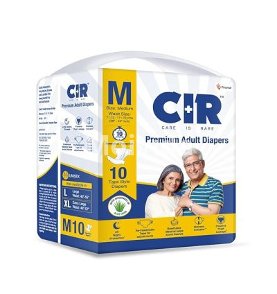 CIR Premium Adult Diaper Medium Tape Style with 10-Hour Protection