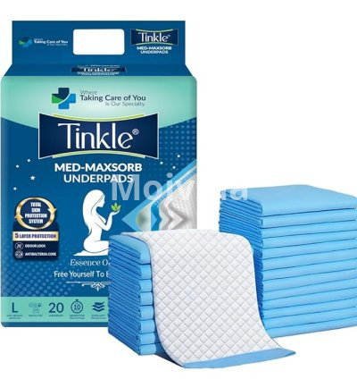 Tinkle Med Maxsorb Disposable Underpads Large 60×90 cm Ultra Absorbent