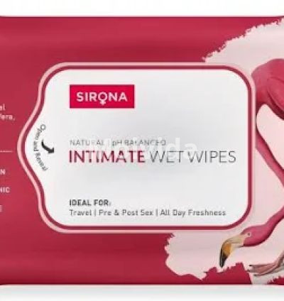 Sirona Intimate Wet Wipes 10 Pulls pH-Balanced Gentle & Paraben-Free