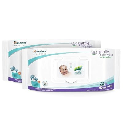 Himalaya Gentle Baby Wipes 144 Count Plant-Based pH-Balanced Wipes