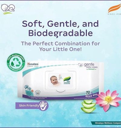Himalaya Gentle Baby Wipes 144 Count Plant-Based pH-Balanced Wipes 4