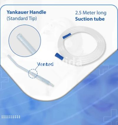 OTICA Yankauer Suction Set 2.5m Tube Vented Standard Tip Handle 3