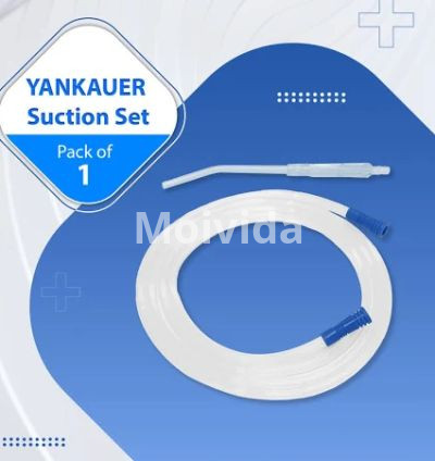 OTICA Yankauer Suction Set 2.5m Tube Vented Standard Tip Handle
