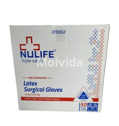 Nulife Sterile Surgical Gloves Latex Disposable Medical Gloves (1 Pair) 3