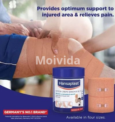 Hansaplast Cotton Crepe Bandage 6cm x 4m Premium Elastic Support