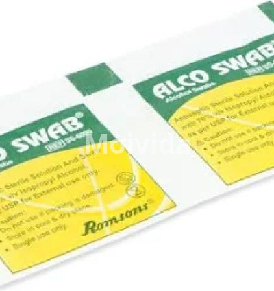 Romsons Alco Swab Alcohol Gauze 100 Pack Pre-Injection Antiseptic Wipes 3
