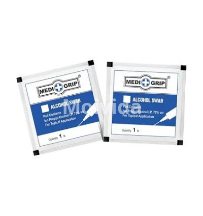 Medigrip Alcohol Swab 100 Pcs Box Sterile Isopropyl Antiseptic Wipes