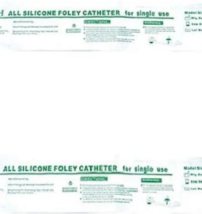 Ashni SafeCath Silicone Foley Catheter 14G 2-Way Sterile Pack