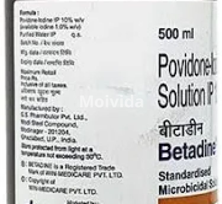 Betadine 10% Solution 500ml Povidone-Iodine Wound Antiseptic