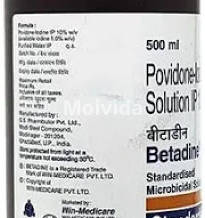 Betadine 10% Solution 500ml Povidone-Iodine Wound Antiseptic